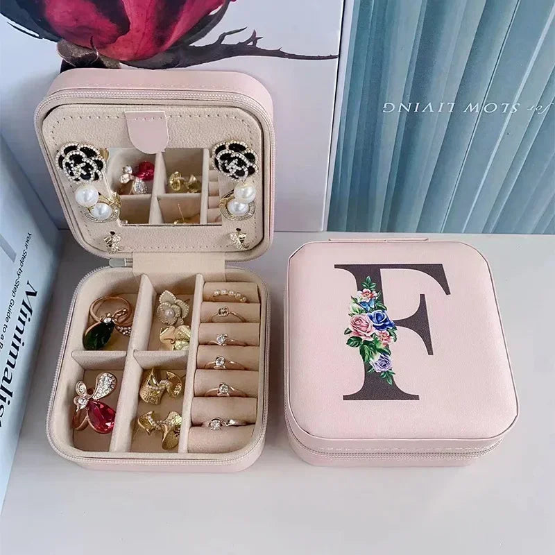 Personalized Flower Alphabet Jewelry Box