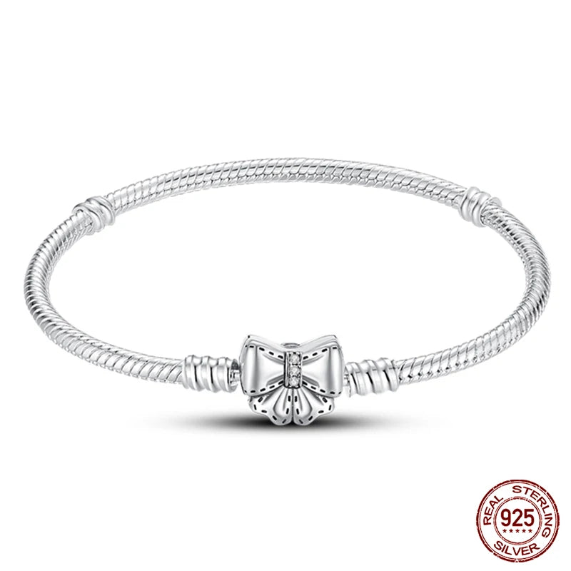 925 Silver Star Moon Clover Bracelet
