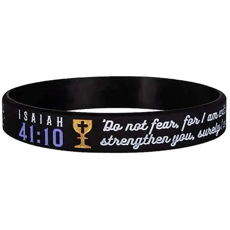 Christian Bible Verse Silicone Wristbands Faith Bracelets