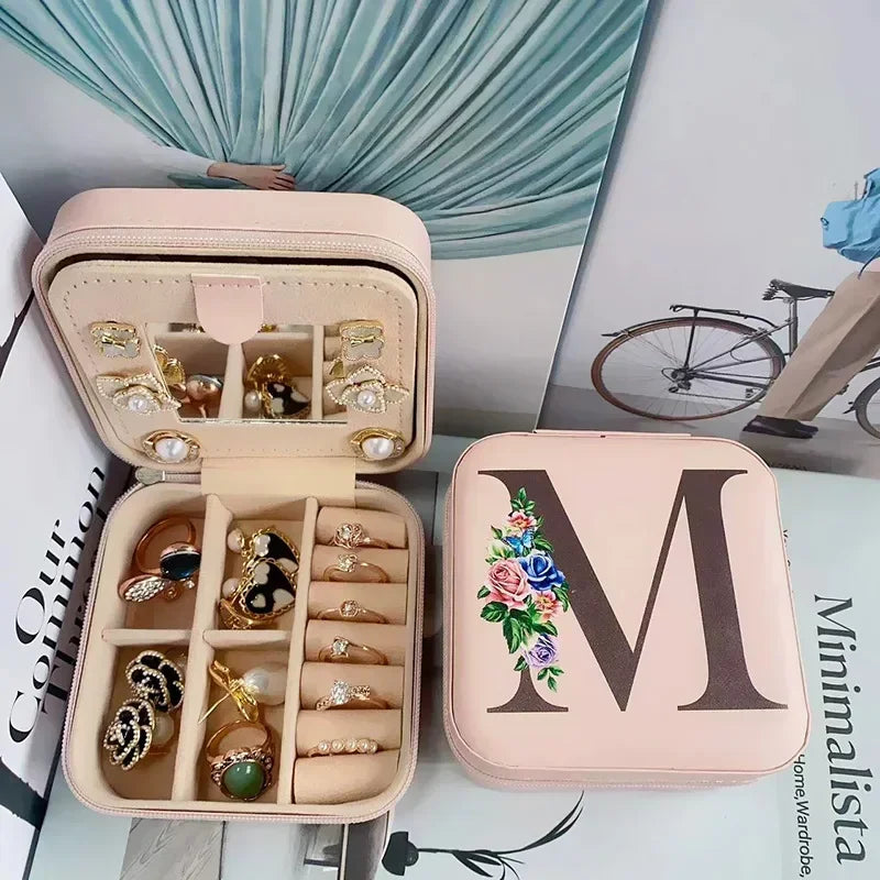 Personalized Flower Alphabet Jewelry Box