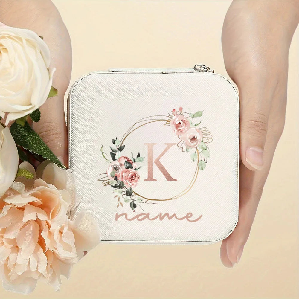 Personalized Flower Alphabet Jewelry Box