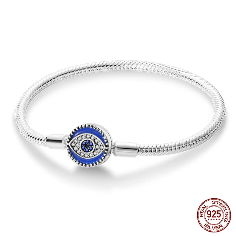 925 Silver Star Moon Clover Bracelet