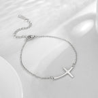 Simple Cross Bend Bracelet - Blessings is Here