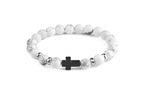 Tigereye Cross Beaded Bracelet - Blessings is Here