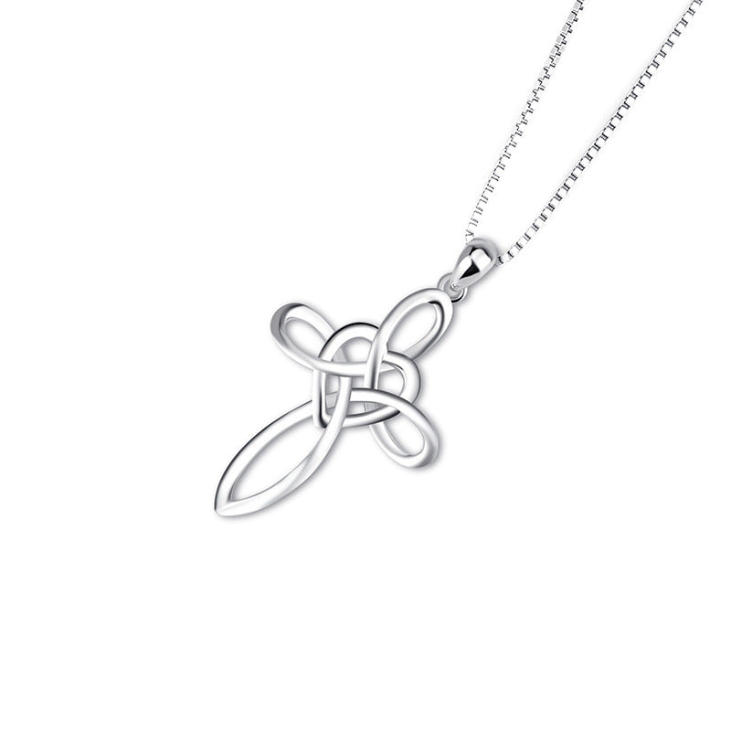 925 Sterling Silver Necklace Religious Necklace Love Heart Fashion Cross Pendants Necklaces Sweet Jewelry For Women GNX13884 - Blessings is Here