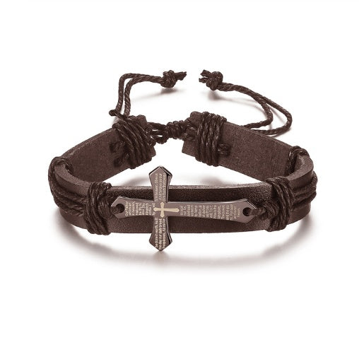 Religious Jewelry Christian I Love Jesus Alloy Leather Bracelet Wholesale Bracelet - Blessings is Here