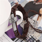 Brown Leather Cross Bracelets - Blessings is Here