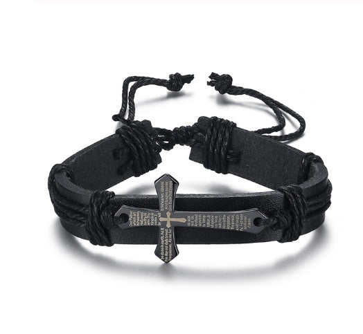 Religious Jewelry Christian I Love Jesus Alloy Leather Bracelet Wholesale Bracelet - Blessings is Here