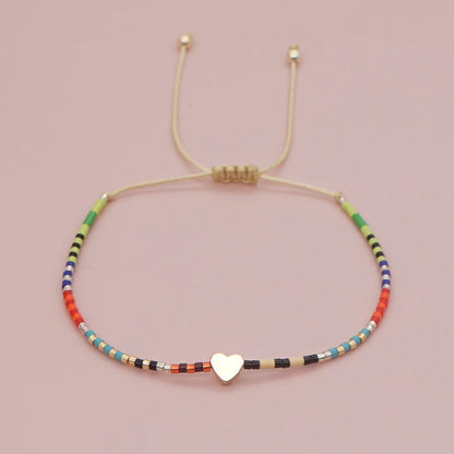 Boho Cross Bracelet for Women – Handmade Christian Beaded Bracelet with Colorful Miyuki Delica Beads, Adjustable Jesus Faith Jewelry