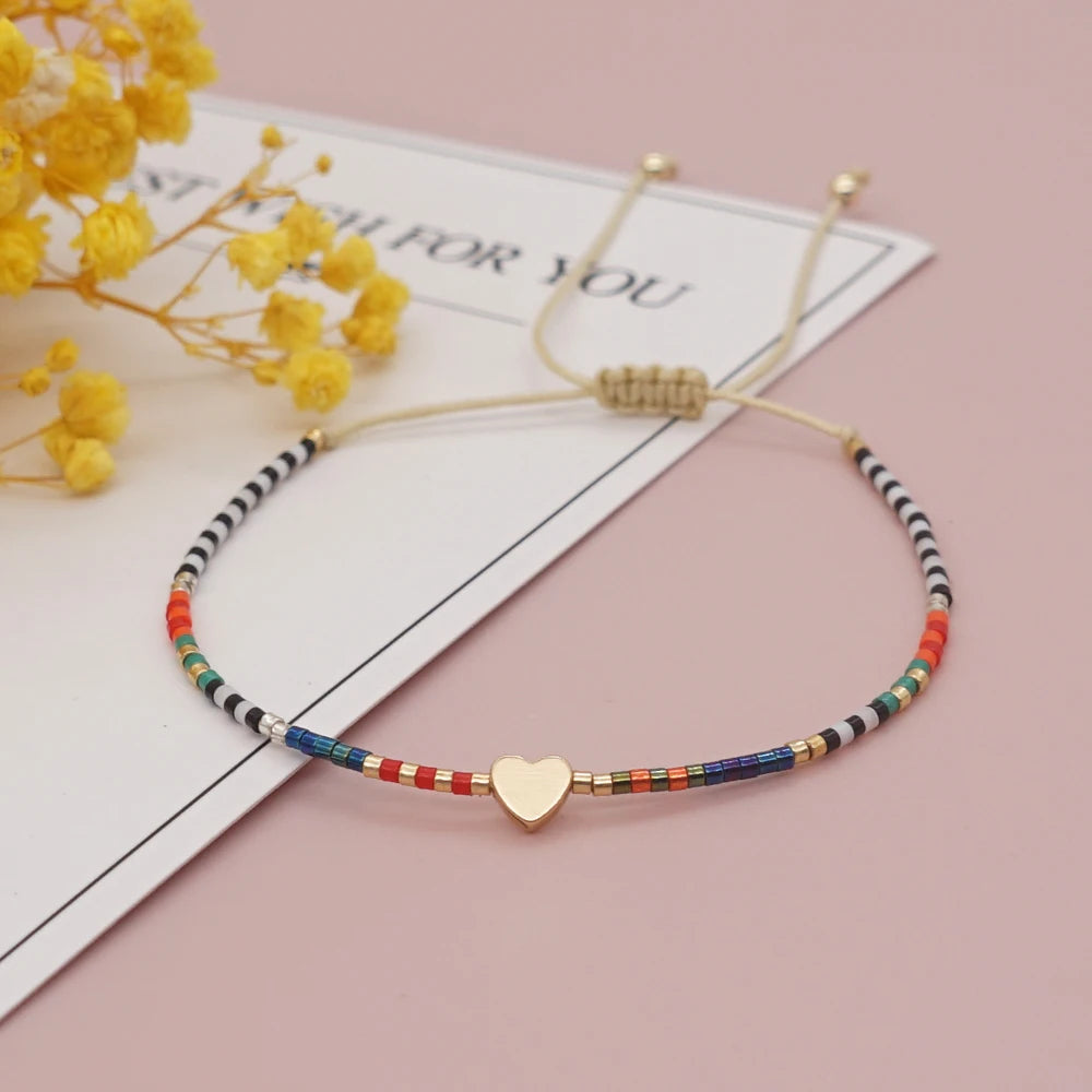 Boho Cross Bracelet for Women – Handmade Christian Beaded Bracelet with Colorful Miyuki Delica Beads, Adjustable Jesus Faith Jewelry