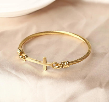 God Is Within Her She Will Not Fall Bracelet | Christian Cross Bracelet | Bible Verse Faith Jewelry | Inspirational Gift for Women