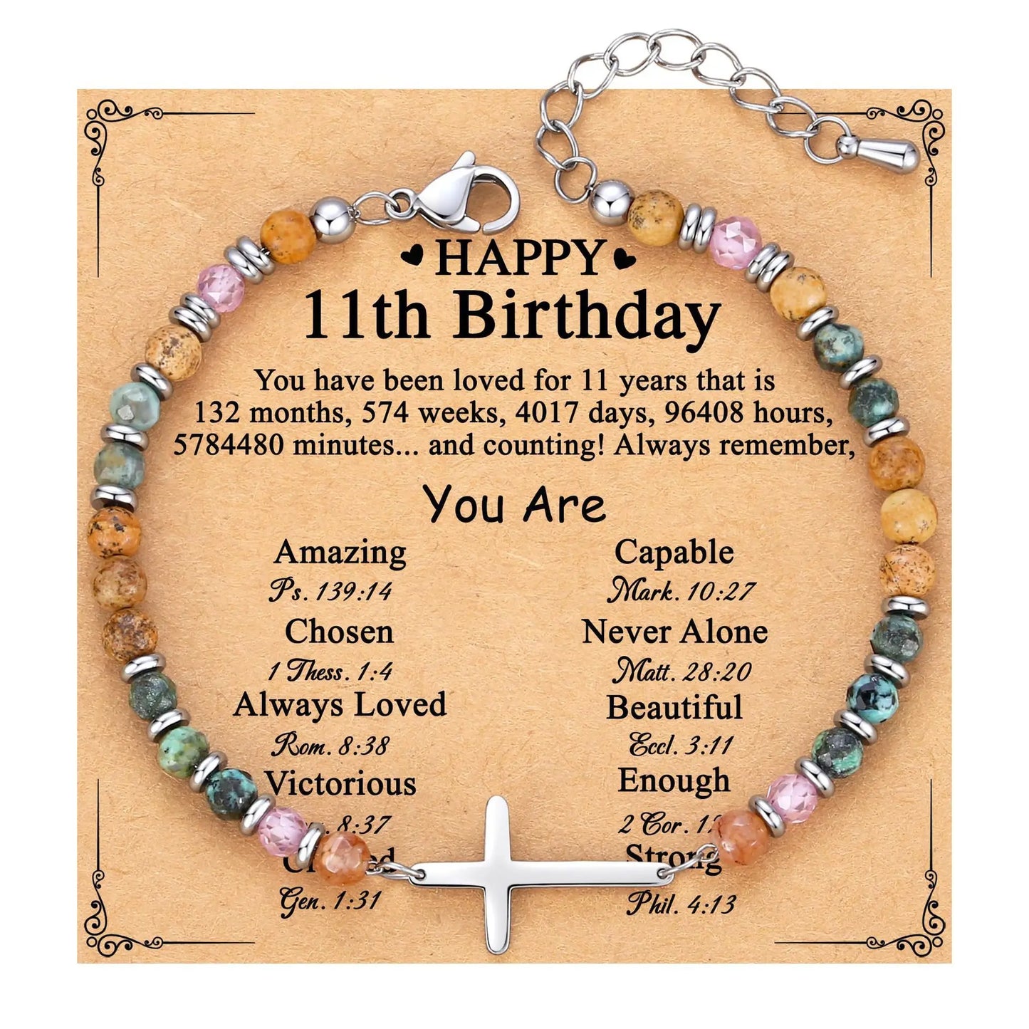 Birthday Christian gifts Cross Bracelet for Women Steel Confirmation Baptism Easter Unique Gift for Girls Friends Daughter Sister