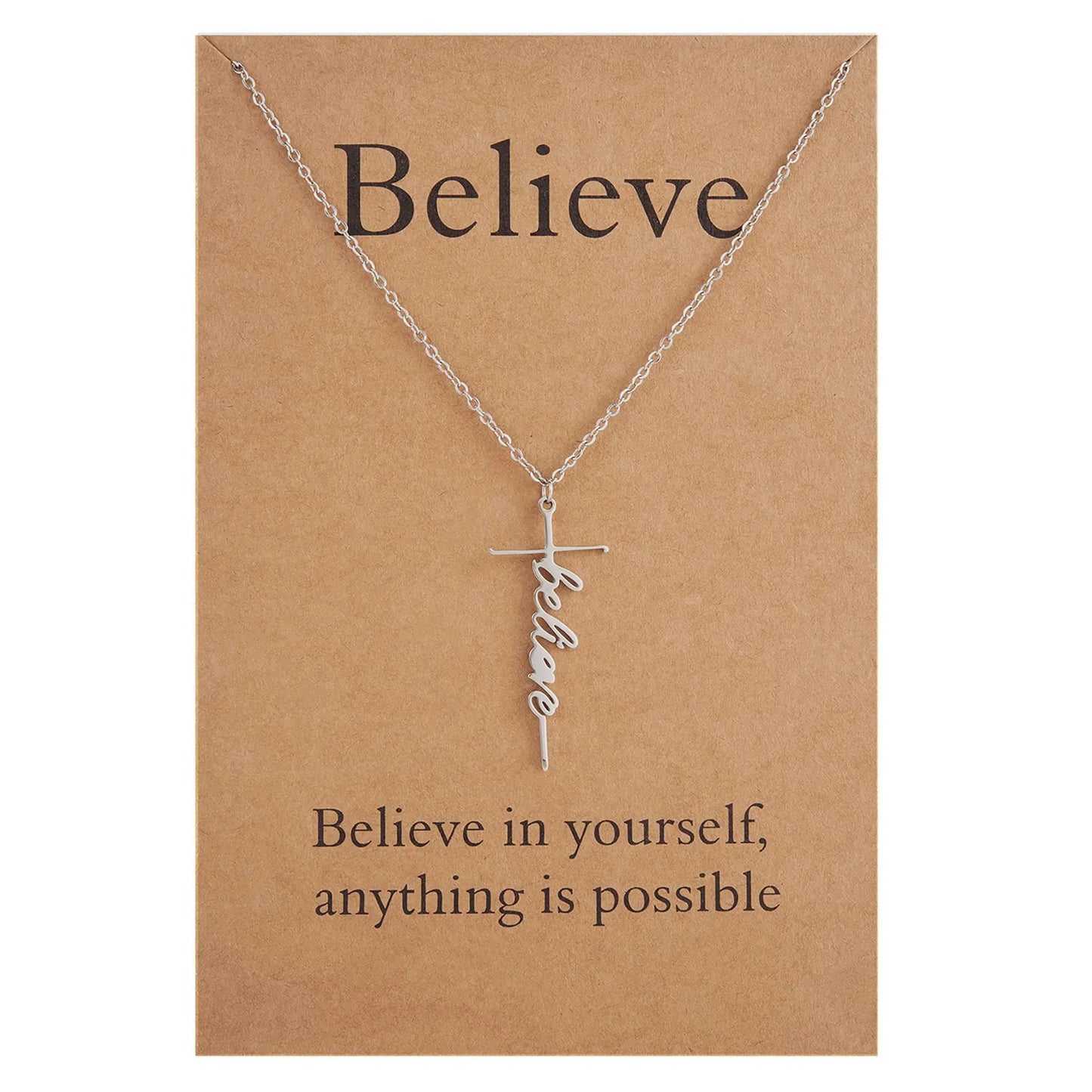 Faith Cross Pendant Necklace Religious Christian Jewelry Mother's Day Gifts for Women