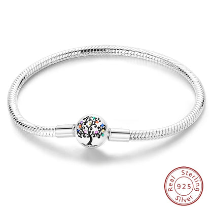 925 Silver Star Moon Clover Bracelet