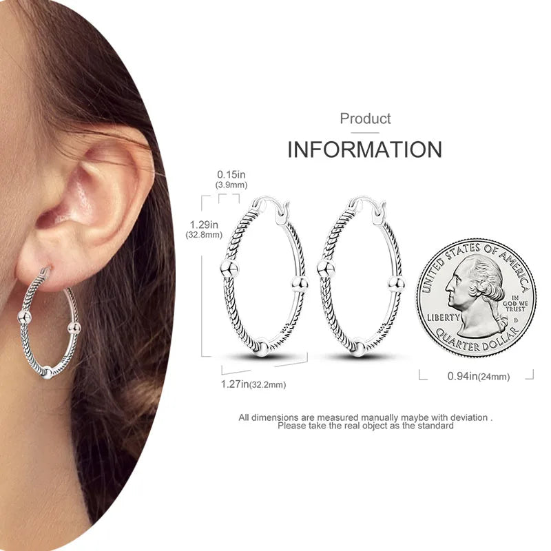 925 Silver Heart & Star Zircon Hoop Earrings - Blessings is Here