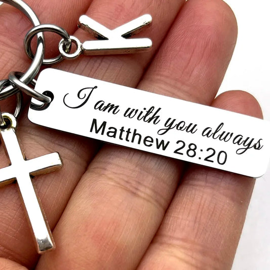 “I Am Always with You” Stainless Steel Keychain