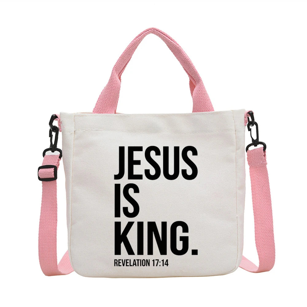 Jesus Christian Tote Bag for Women – Canvas Faith Shoulder Bag