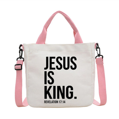 Jesus Christian Tote Bag for Women – Canvas Faith Shoulder Bag