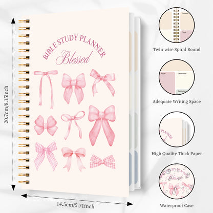 Christian Bible Study Planner, SOAP Scripture Prayer Journal, Devotional Notebook, Faith Organizer, Daily Bible Study Book Gift