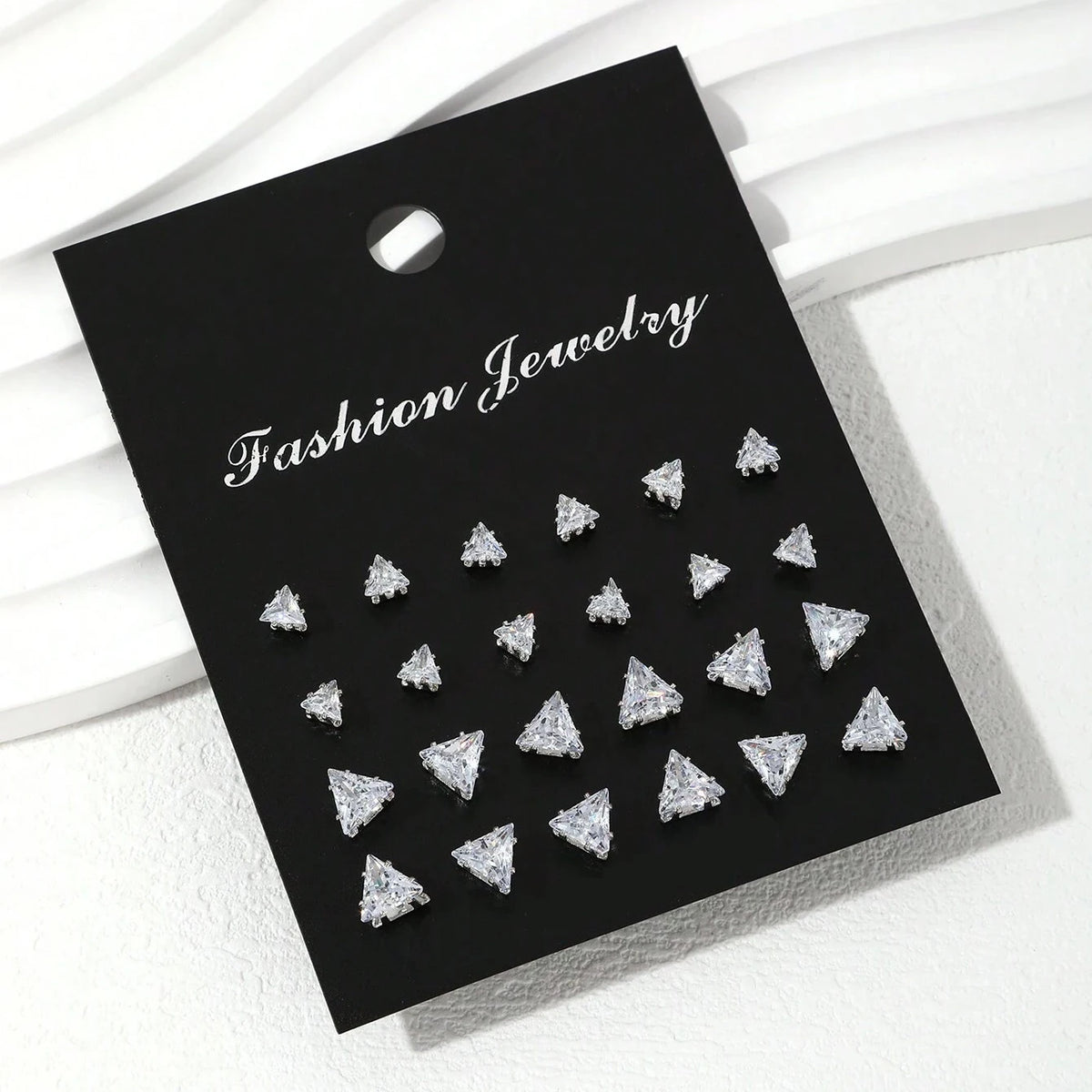 12-Pair Zirconia Stud Earring Set - Blessings is Here
