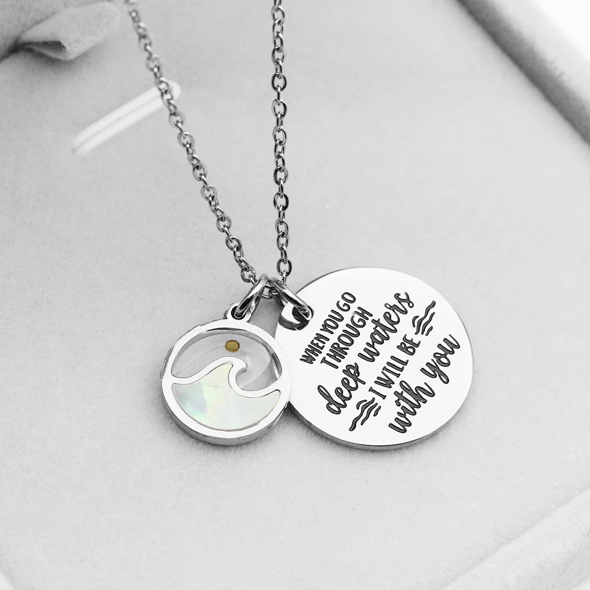 Faith Bracelet for Women – Christian Bible Verse Bracelet, Stainless Steel Inspirational Jewelry, Deep Waters Scripture Gift for Mom, Wife & Friend