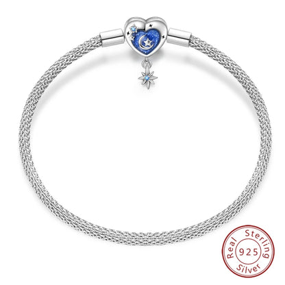 925 Silver Star Moon Clover Bracelet