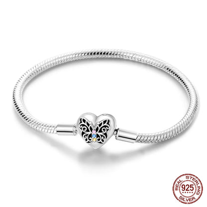925 Silver Star Moon Clover Bracelet