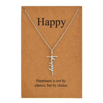 Faith Cross Pendant Necklace Religious Christian Jewelry Mother's Day Gifts for Women