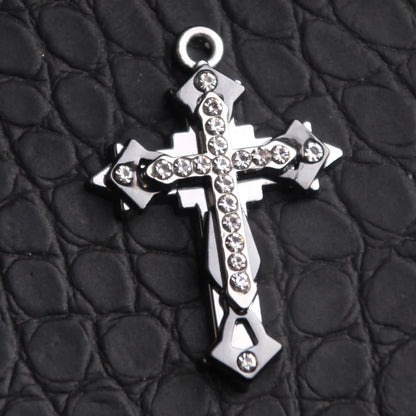 Trendy Hip-Hop Titanium Steel Cross Necklace