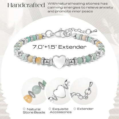 Inspirational Gifts Bracelets for Women Healing Natural Stone Beaded Bracelets - Mothers Day Birthday Graduation Christmas Gifts