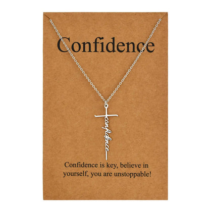 Faith Cross Pendant Necklace Religious Christian Jewelry Mother's Day Gifts for Women