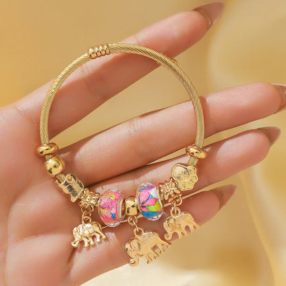 Stainless Steel Multi-Element Charm Bracelet
