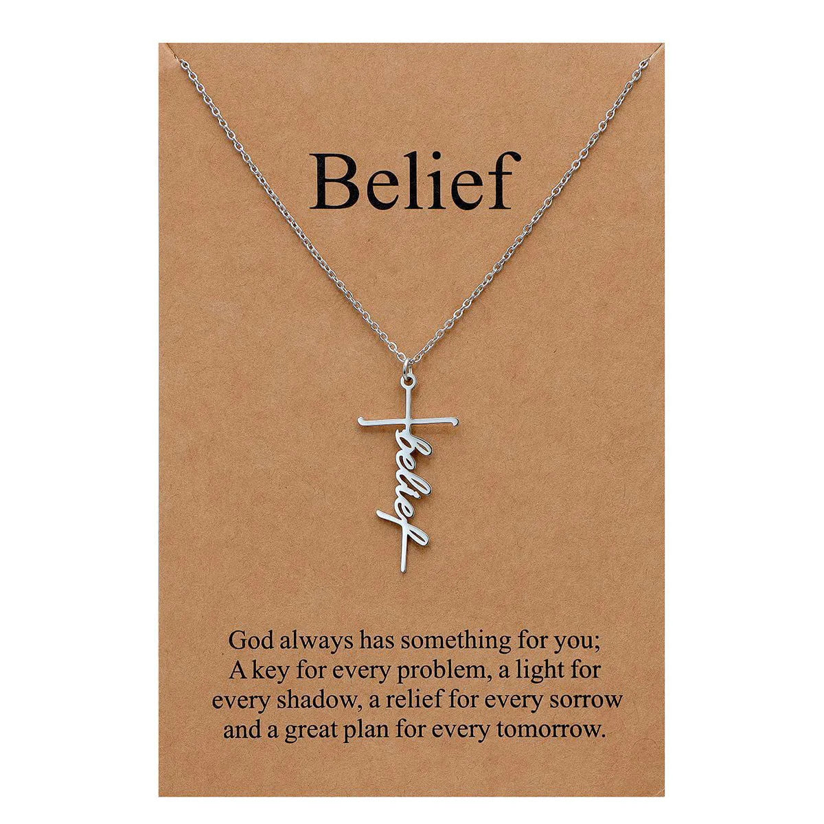 Faith Cross Pendant Necklace Religious Christian Jewelry Mother's Day Gifts for Women