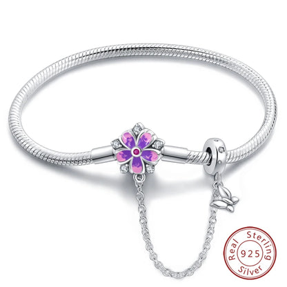 925 Silver Star Moon Clover Bracelet