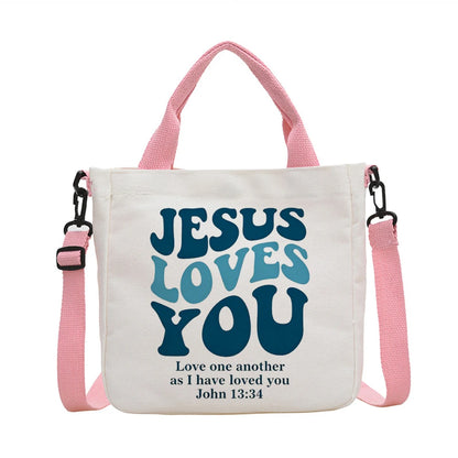 Jesus Christian Tote Bag for Women – Canvas Faith Shoulder Bag