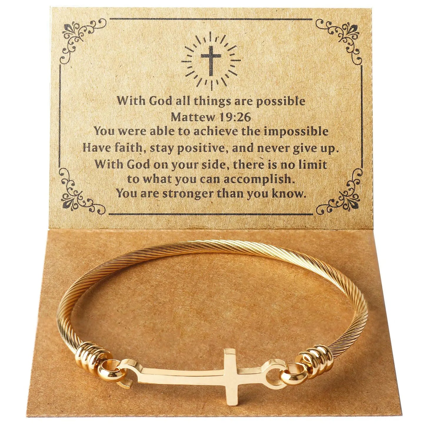God Is Within Her She Will Not Fall Bracelet | Christian Cross Bracelet | Bible Verse Faith Jewelry | Inspirational Gift for Women