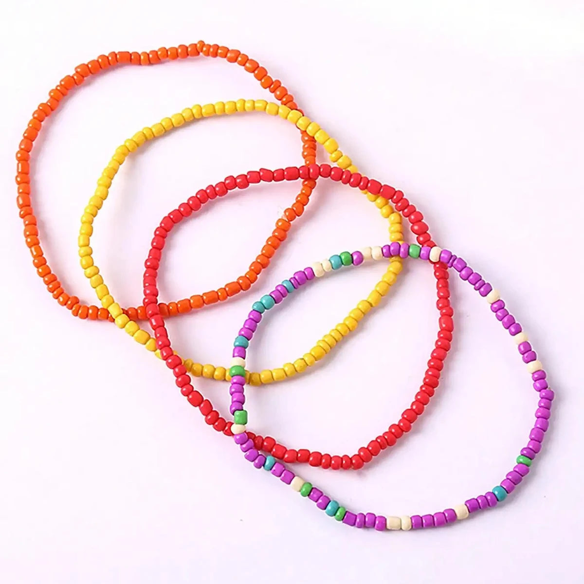 17PCS Bohemian Beaded Bracelet Set | Colorful Stackable Stretch Bracelets for Women