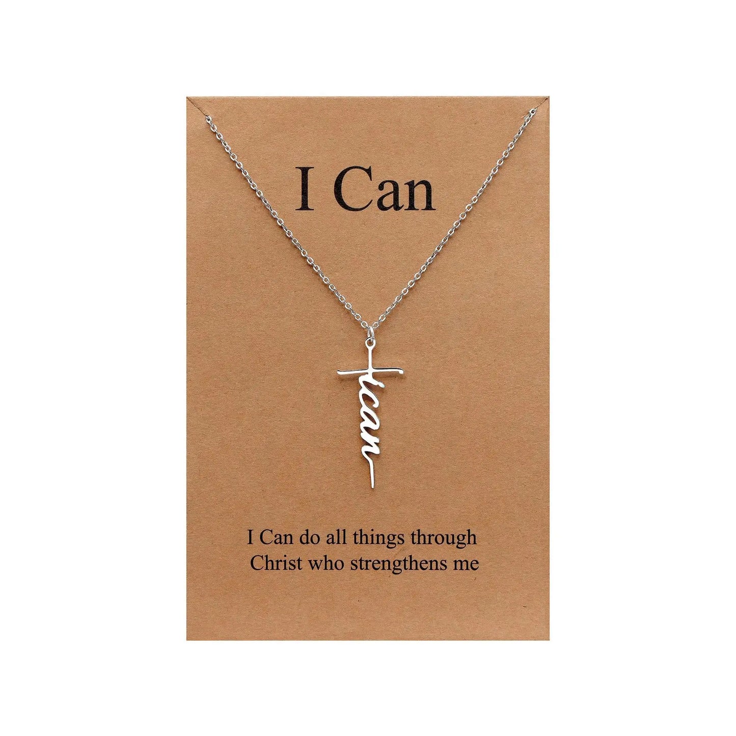 Faith Cross Pendant Necklace Religious Christian Jewelry Mother's Day Gifts for Women