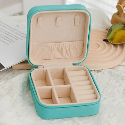 PU Leather Portable Travel Jewelry Organizer Box