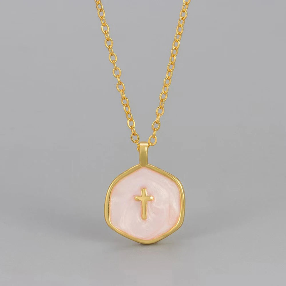Exquisite small cross pendant necklace, daily minimalist cross pendant necklace, minimalist religious jewelry