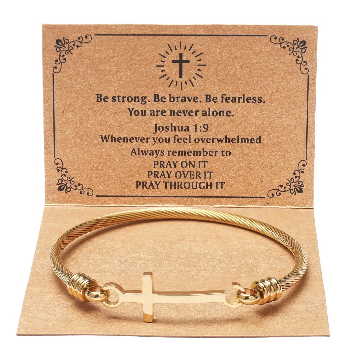 God Is Within Her She Will Not Fall Bracelet | Christian Cross Bracelet | Bible Verse Faith Jewelry | Inspirational Gift for Women