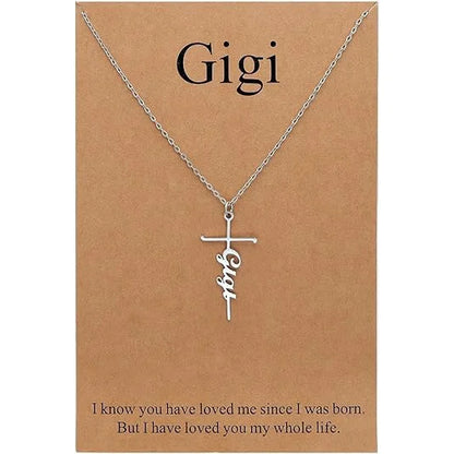Faith Cross Pendant Necklace Religious Christian Jewelry Mother's Day Gifts for Women
