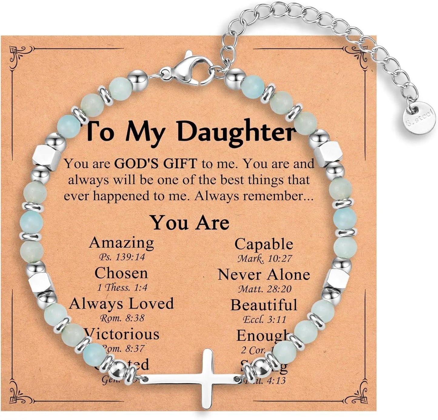 Christian Gifts for Daughter Granddaughter Sister in Christ Friend Niece on Birthday Christmas Easter Valentines Day Graduation