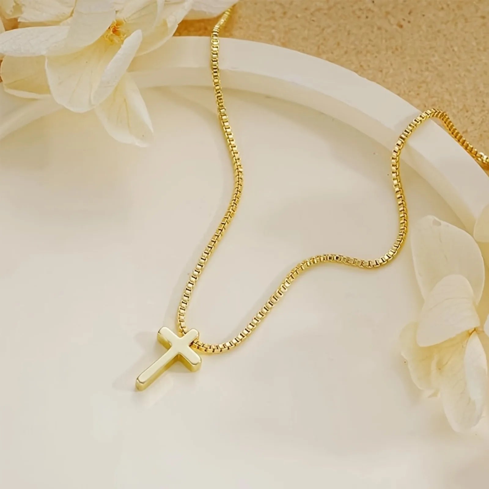 Elegant Stainless Steel Cross Necklace for Women Trendy Pendant Jewelry Suitable for Both Casual and Party Wea - Blessings is Here