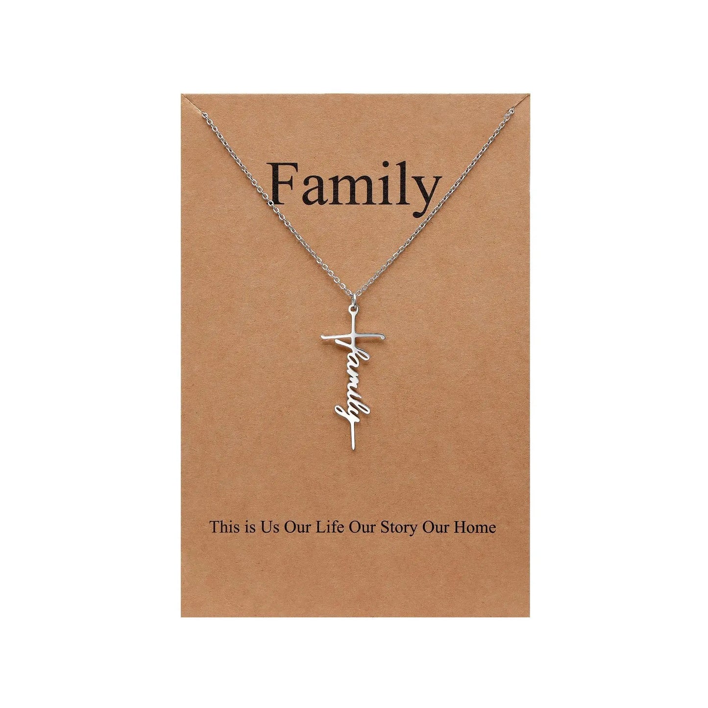 Faith Cross Pendant Necklace Religious Christian Jewelry Mother's Day Gifts for Women