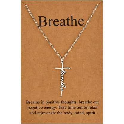 Faith Cross Pendant Necklace Religious Christian Jewelry Mother's Day Gifts for Women