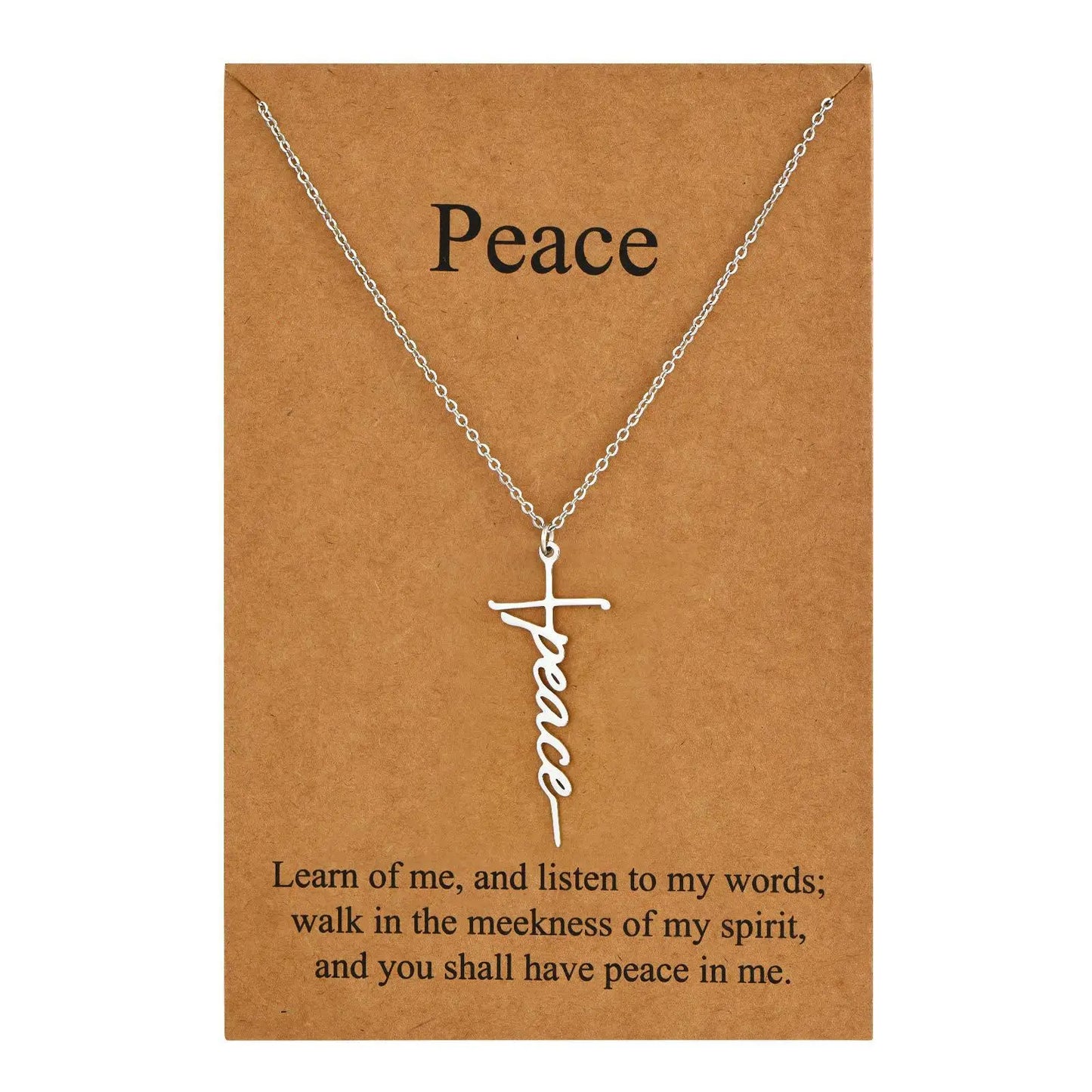 Faith Cross Pendant Necklace Religious Christian Jewelry Mother's Day Gifts for Women
