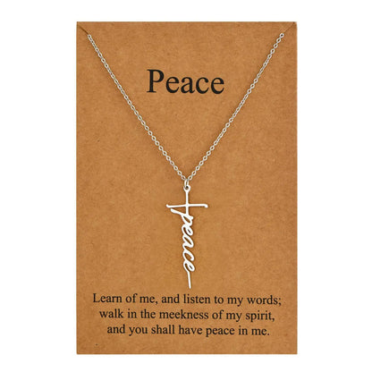 Faith Cross Pendant Necklace Religious Christian Jewelry Mother's Day Gifts for Women