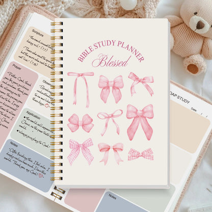 Christian Bible Study Planner, SOAP Scripture Prayer Journal, Devotional Notebook, Faith Organizer, Daily Bible Study Book Gift