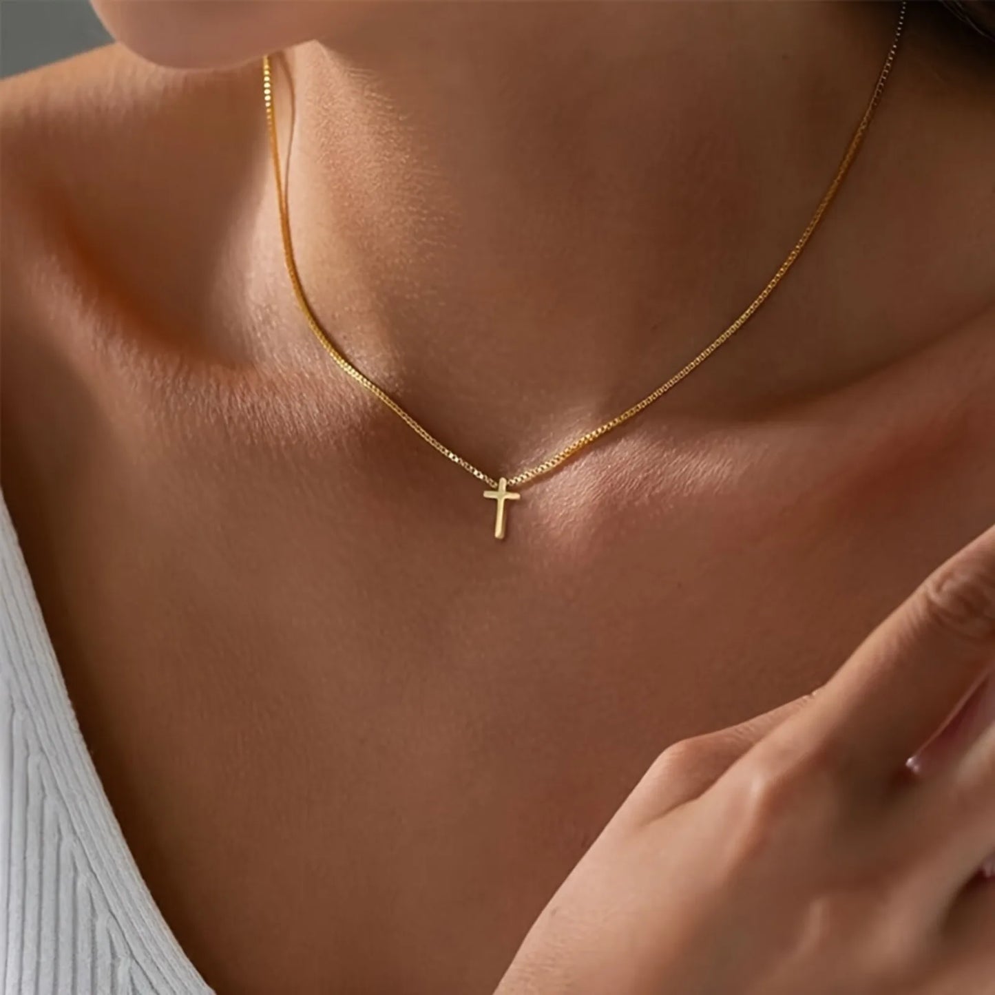 Elegant Stainless Steel Cross Necklace for Women Trendy Pendant Jewelry Suitable for Both Casual and Party Wea - Blessings is Here